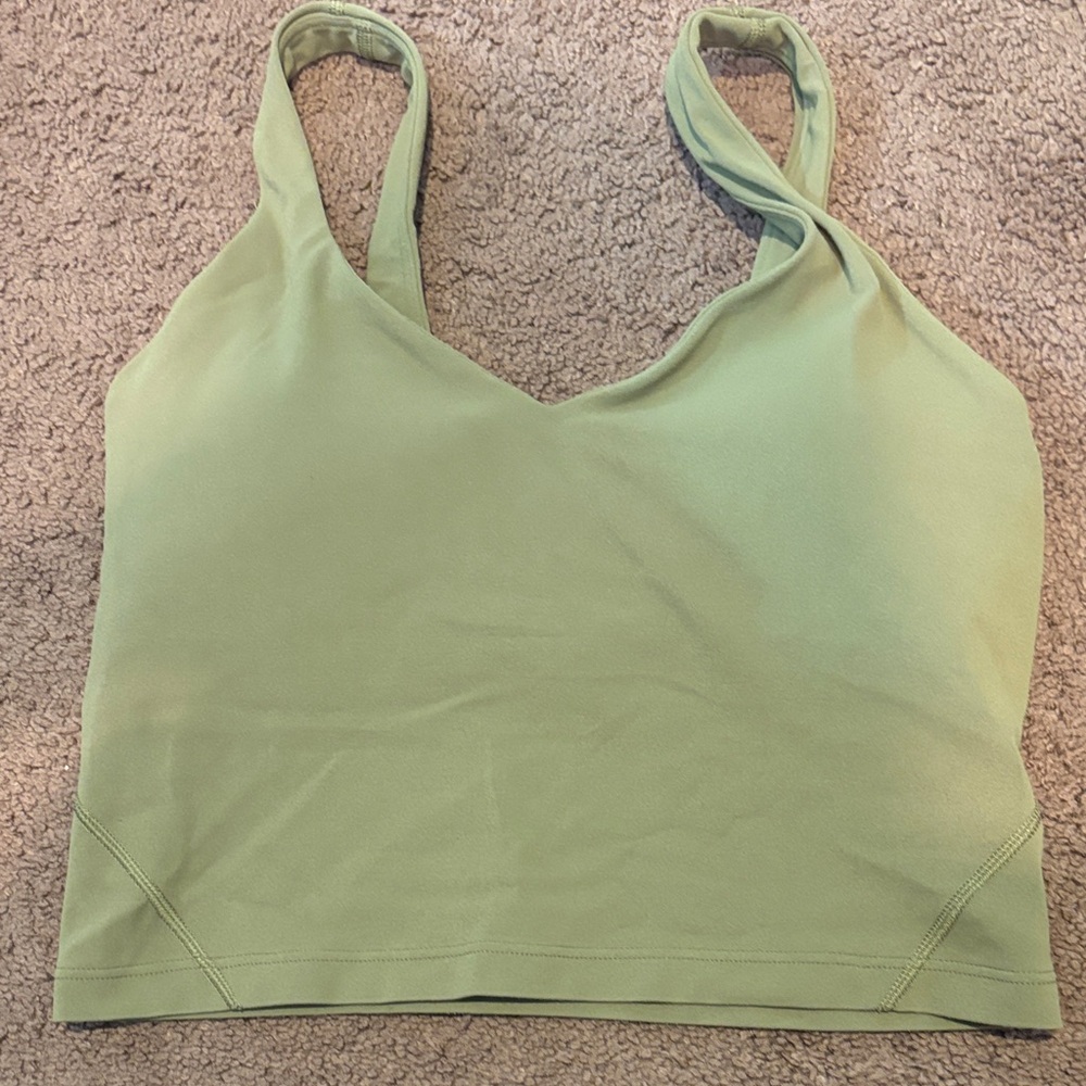 Lululemon Green Tank Sports Bra size 4